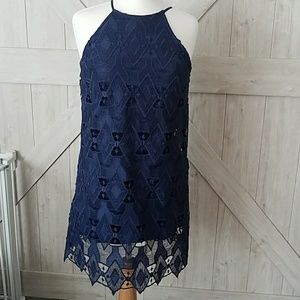 Blue sleeveless dress